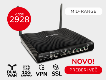 Draytek Vigor Serija 2928 - 10 Giga usmerhjevalniki nove generacije